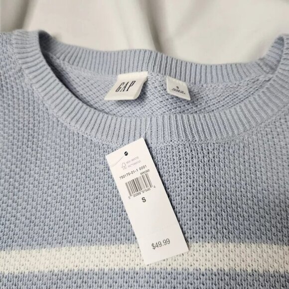 Gap Women's Size Small Striped Sweater Curved Hem - Picture 6 of 6